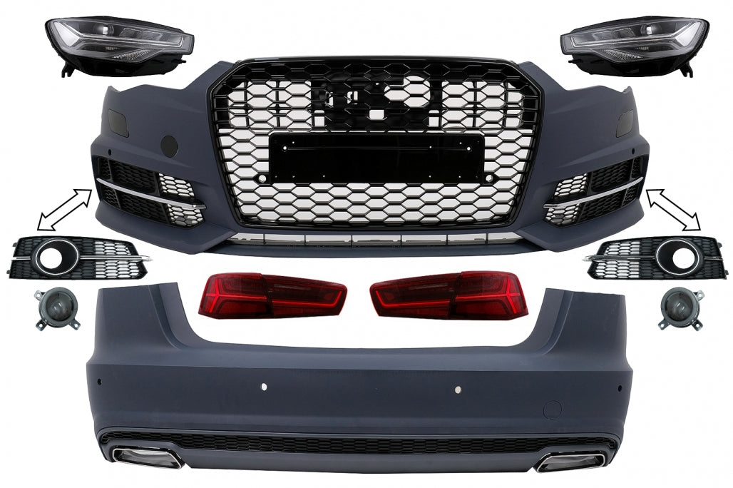 Bodykit completo adatto per Audi A6 C7 4G Berlina (2011-2017) Conversion