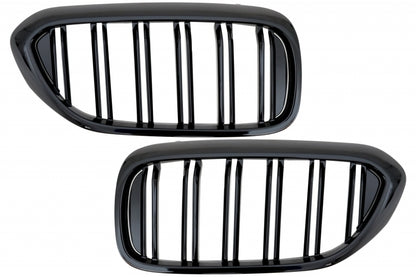 Bodykit adatta per BMW Serie 5 G30 2017-2019 M5 Design con Griglie Centrali a Rene Doppia Striscia M Design Piano Nero