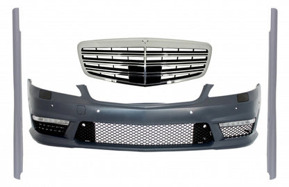 Front Bumper with Center Grille suitable for Mercedes S-Class W221 