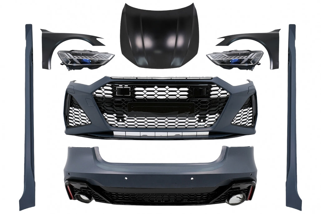 Kit carrozzeria larga completo adatto per Audi A7 4G (2010-2017) Conversione a 2020+ RS Design