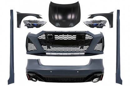 Kit carrozzeria larga completo adatto per Audi A7 4G (2010-2017) Conversione a 2020+ RS Design