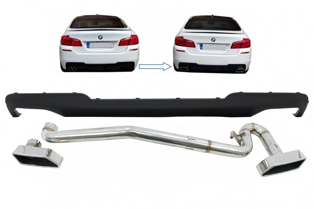 Diffusore d'aria a doppia uscita per BMW Serie 5 F10 (2011-2017) con impianto di