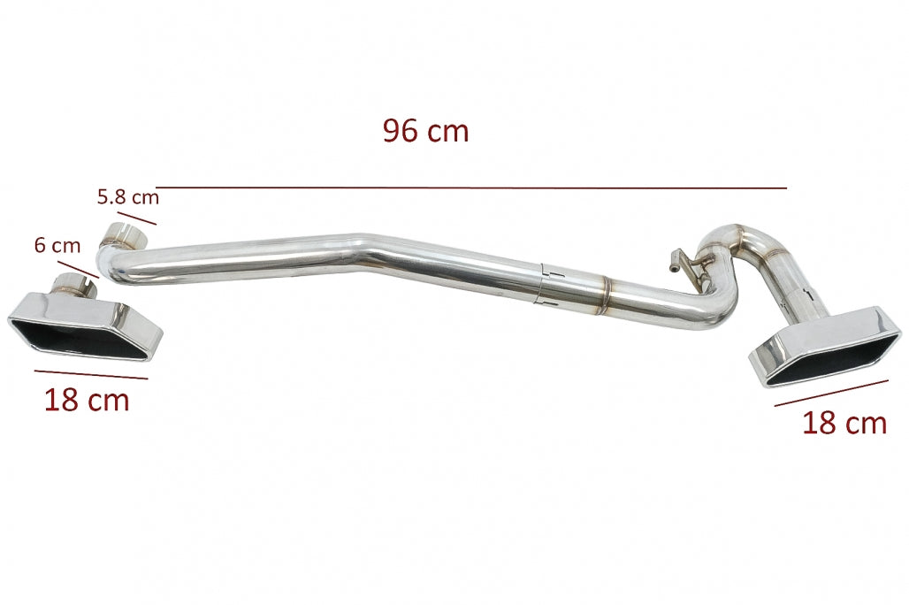 Diffusore d'aria a doppia uscita per BMW Serie 5 F10 (2011-2017) con impianto di