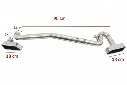 Diffusore d'aria a doppia uscita per BMW Serie 5 F10 (2011-2017) con impianto di