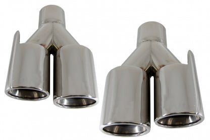 Quad Exhaust Muffler Tips Fit For BMW 3-6 Series E46 E90 E92 E93 