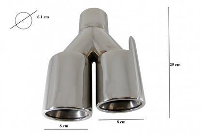 Quad Exhaust Muffler Tips Fit For BMW 3-6 Series E46 E90 E92 E93 