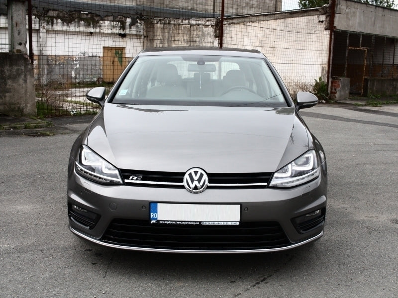 Front bumper and LED headlights suitable for VW Golf VII 7 (2013-2017) R-Line Look 