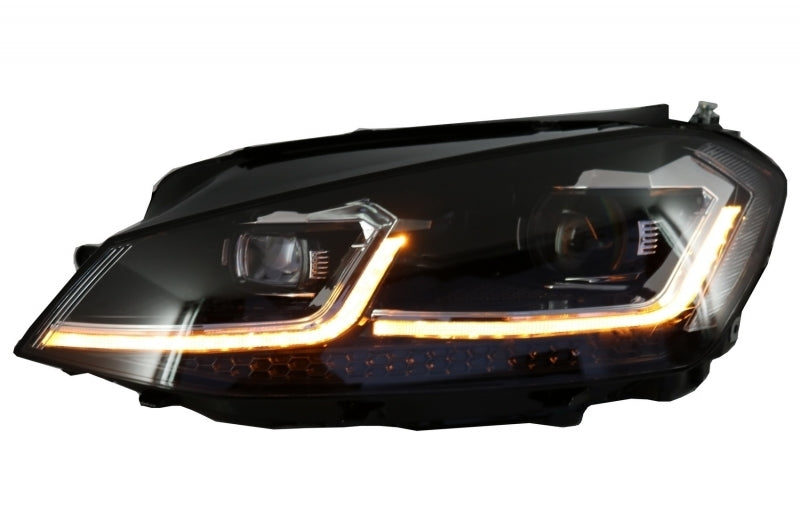 Front bumper and LED headlights suitable for VW Golf 7 VII (2012-2017)RHD Facelift 