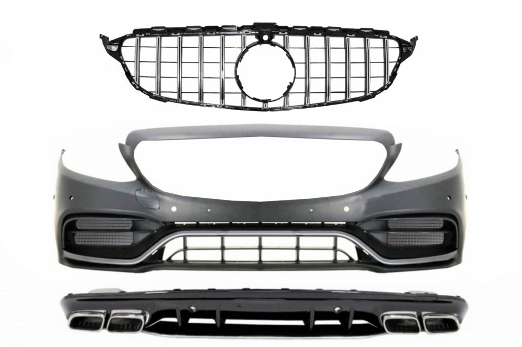 Paraurti e griglia adatti per Mercedes Classe C W205 AMG Sport Line 2014-2020
