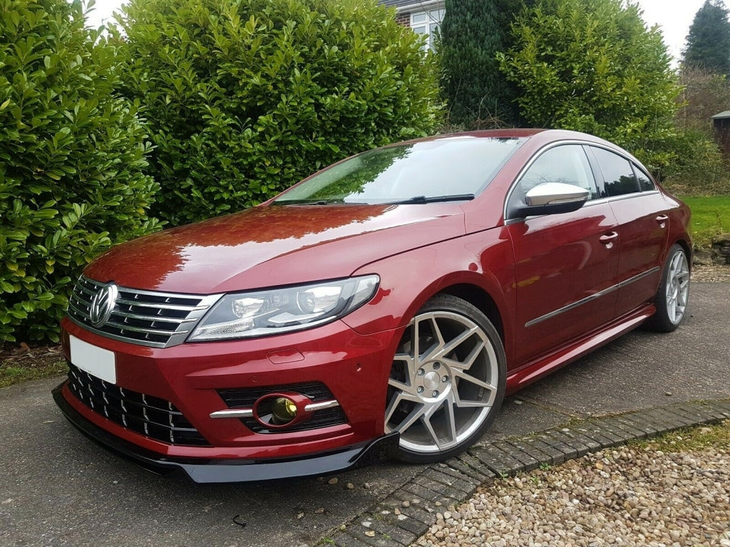 Spoiler di estensione del labbro del paraurti anteriore adatto per VW Passat CC Facelift (2012-2016) R-Line Design