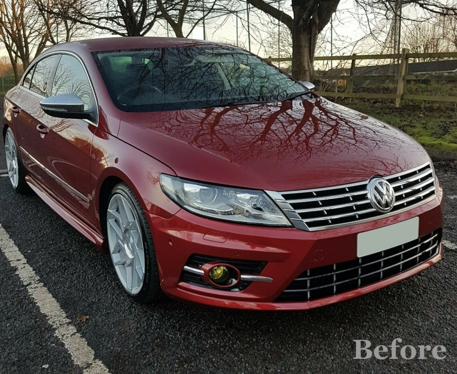 Spoiler di estensione del labbro del paraurti anteriore adatto per VW Passat CC Facelift (2012-2016) R-Line Design