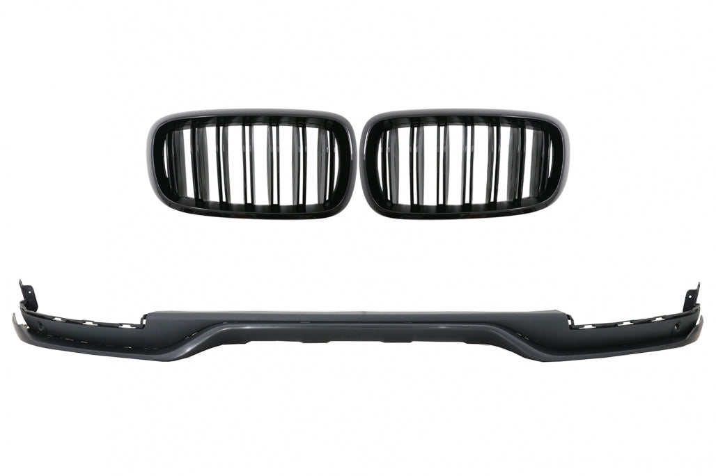 Front bumper splitter with center grills suitable for BMW X5 F15 (2014-2018)