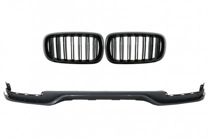 Front bumper splitter with center grills suitable for BMW X5 F15 (2014-2018)