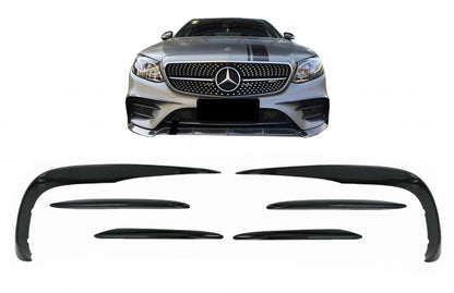 Paraurti anteriore Splitter Pinne Aero adatte per Mercedes Classe E W213 S213