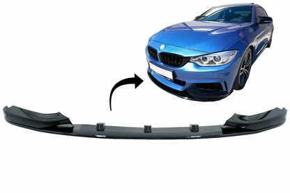 Spoiler paraurti anteriore per BMW Serie 4 F32 Coupe F33 Cabrio F36 Grand Coupe (2013-03.2019) M Design Piano Nero