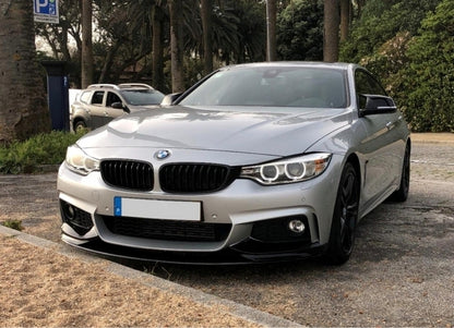 SPLITTER spoiler paraurti anteriore adatto per BMW Serie 4 F32 Coupe F33 Cabrio F36 Grand Coupe (2013-03.2019) M Design Nero LUCIDO