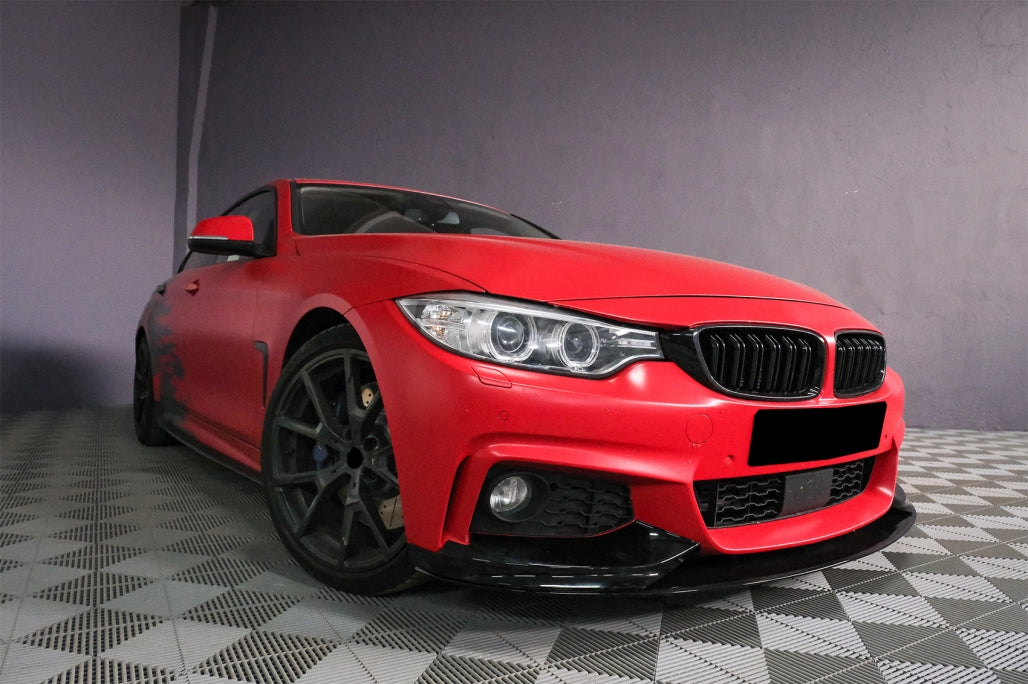 Spoiler paraurti anteriore per BMW Serie 4 F32 Coupe F33 Cabrio F36 Grand Coupe (2013-03.2019) M Design Piano Nero