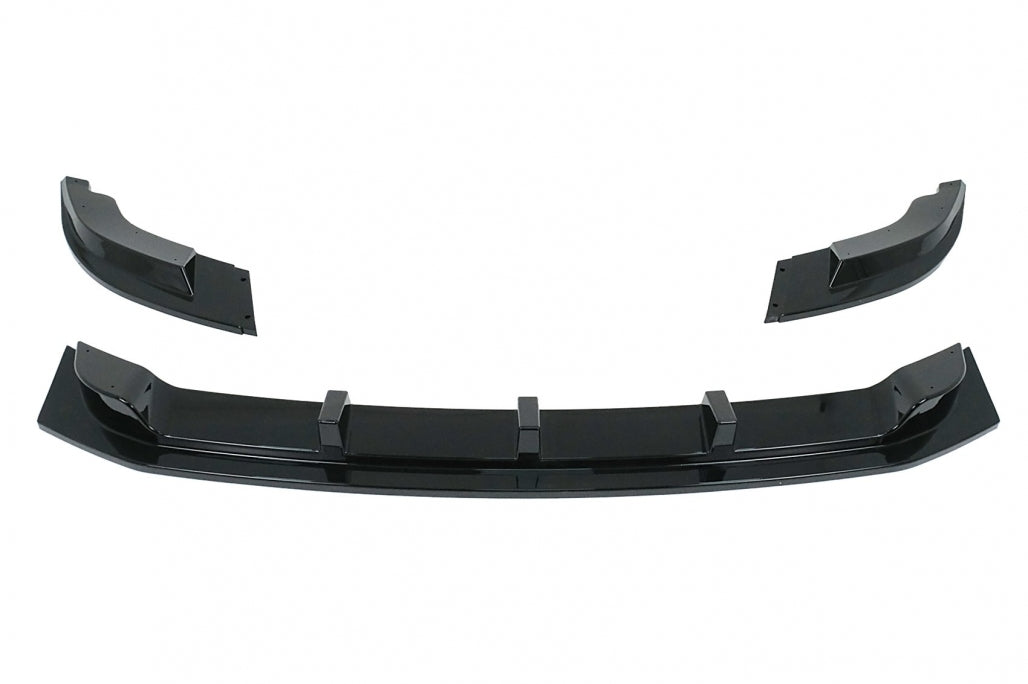 Labbro spoiler paraurti anteriore adatto per VW Transporter T6 SPORTLINE 2015 Nero lucido