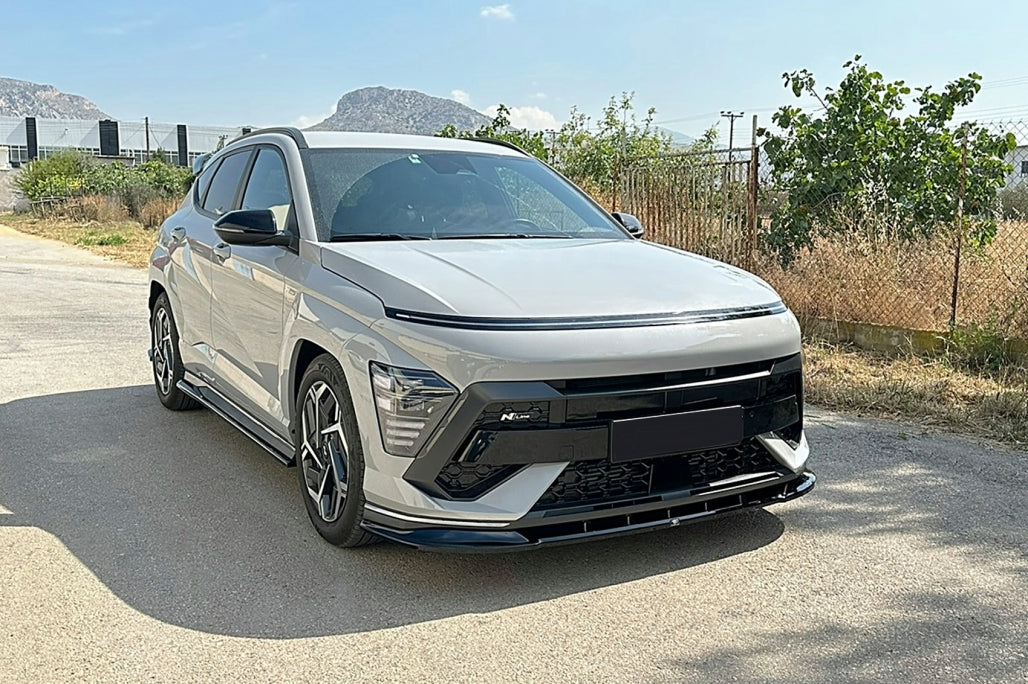 💕Spliter paraurti anteriore adatto per Hyundai Kona N-Line Mk2 (2023-) Nero💕