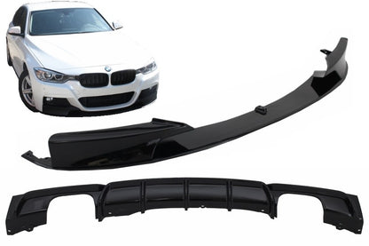 splitter con diffusore posteriore adatto per BMW Serie 3 F30 F31 (dal 2011 in
