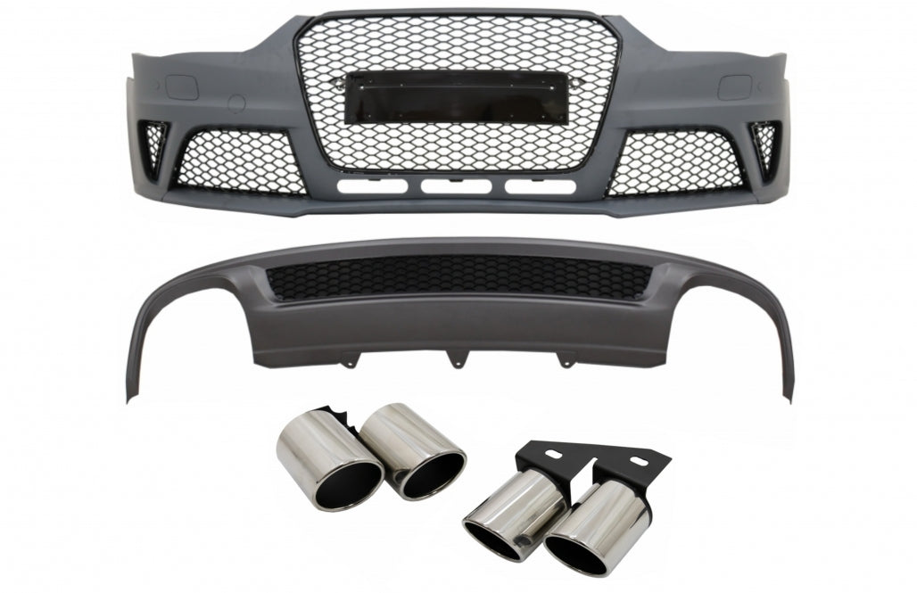 Paraurti anteriore adatto per Audi A4 B8 Facelift (2012-2015) con mantovana para