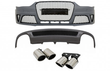 Paraurti anteriore adatto per Audi A4 B8 Facelift (2012-2015) con mantovana para