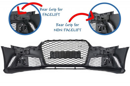 Front bumper suitable for AUDI A6 C7 4G (2011-2015) RS6 Design with grille