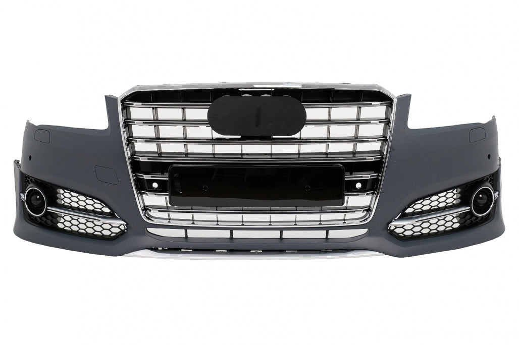 DIFFUSORE ADATTO PER AUDI A6 C8 2018+ SLINE S6 NERO LUCIDO