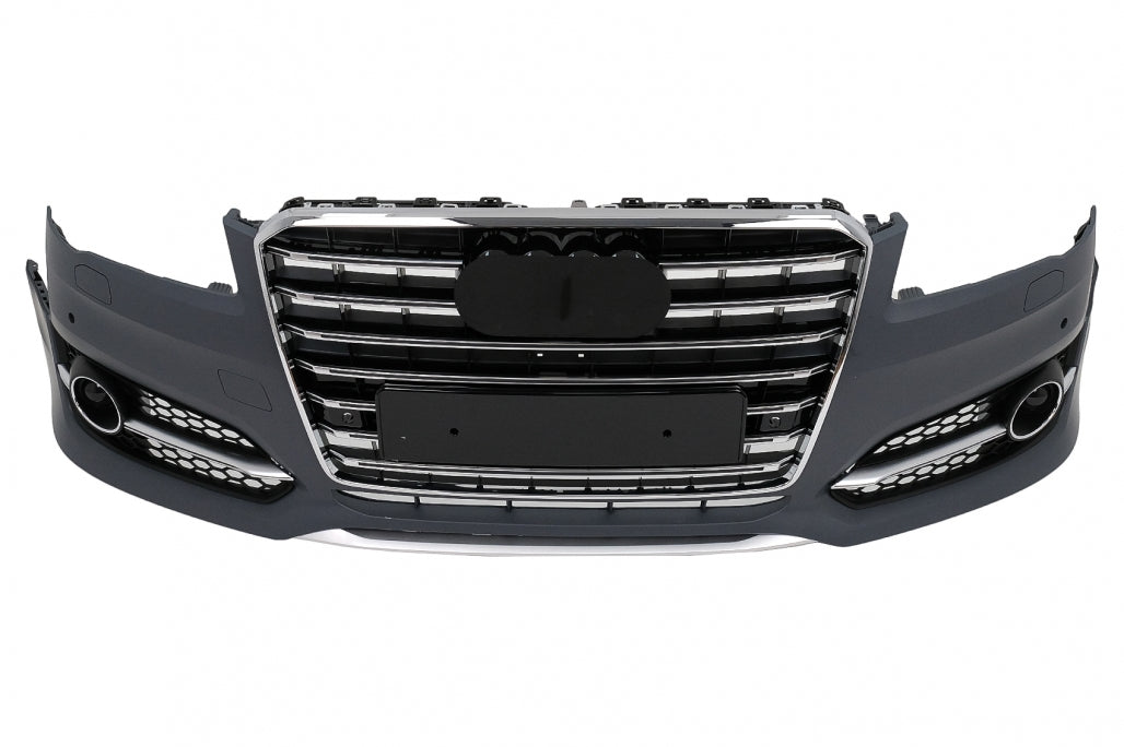 DIFFUSORE ADATTO PER AUDI A6 C8 2018+ SLINE S6 NERO LUCIDO