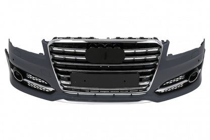 DIFFUSORE ADATTO PER AUDI A6 C8 2018+ SLINE S6 NERO LUCIDO