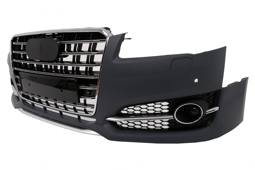 DIFFUSORE ADATTO PER AUDI A6 C8 2018+ SLINE S6 NERO LUCIDO