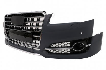 DIFFUSORE ADATTO PER AUDI A6 C8 2018+ SLINE S6 NERO LUCIDO
