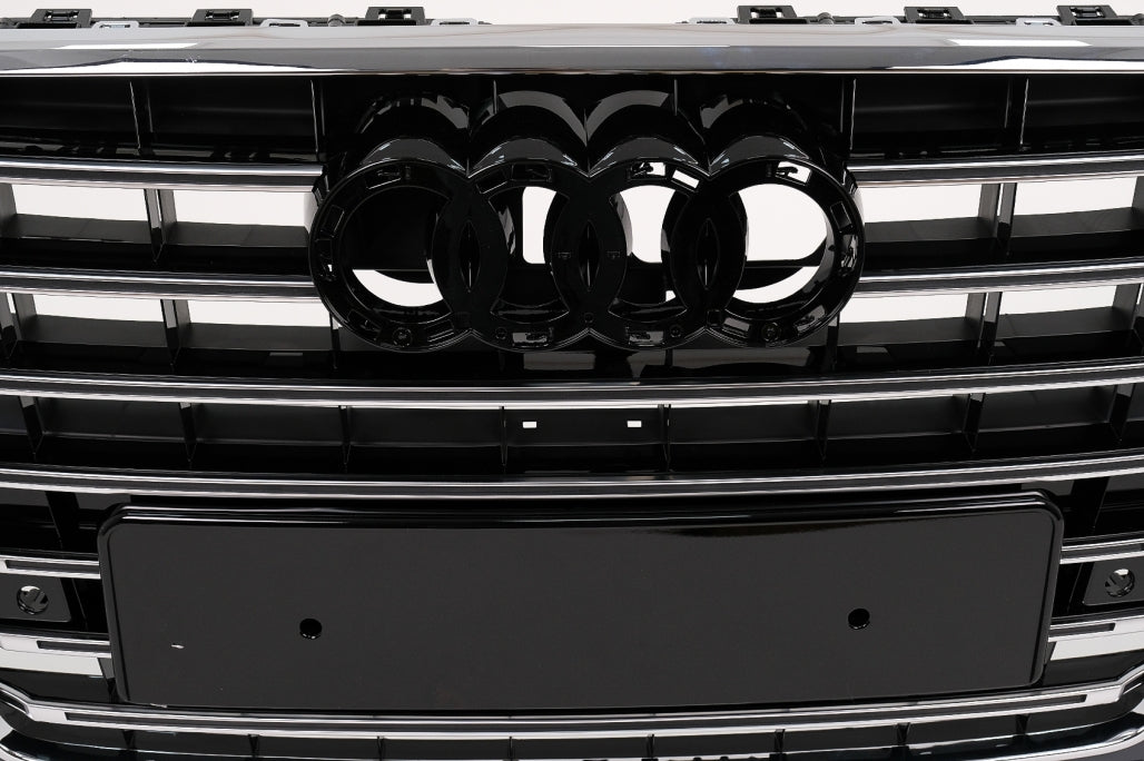 DIFFUSORE ADATTO PER AUDI A6 C8 2018+ SLINE S6 NERO LUCIDO