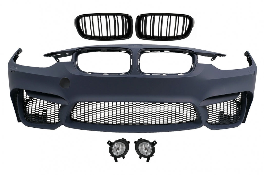 Paraurti anteriore adatto per BMW Serie 3 F30 F31 (2011-2019) con griglie