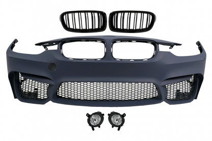 Paraurti anteriore adatto per BMW Serie 3 F30 F31 (2011-2019) con griglie