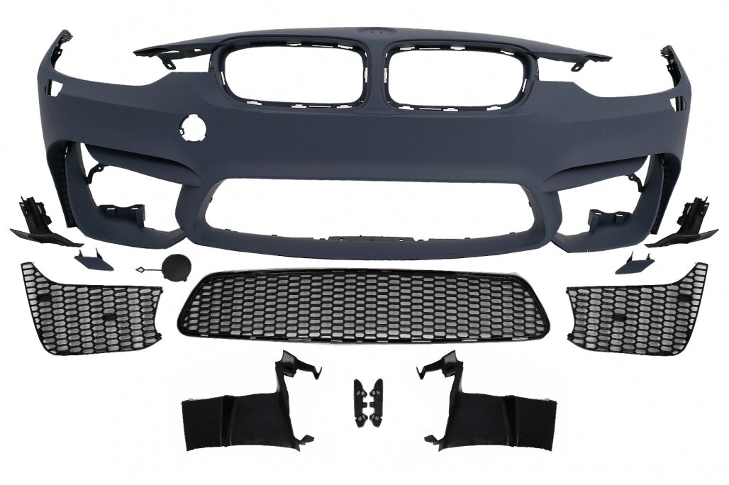 Paraurti anteriore adatto per BMW Serie 3 F30 F31 (2011-2019) con griglie
