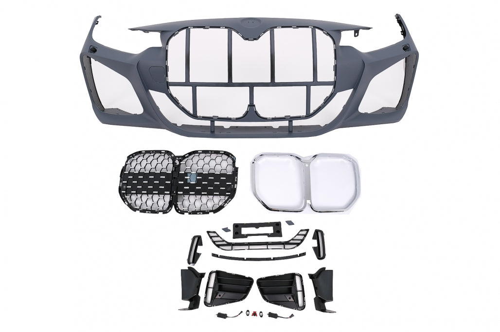 Paraurti anteriore adatto per BMW Serie 4 F32 F33 F36 2013-2017 Griglia cromata
