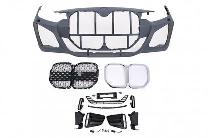 Paraurti anteriore adatto per BMW Serie 4 F32 F33 F36 2013-2017 Griglia cromata