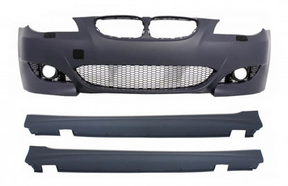 Front bumper suitable for BMW 5 Series E60 E61 (2003-2010) with side skirts