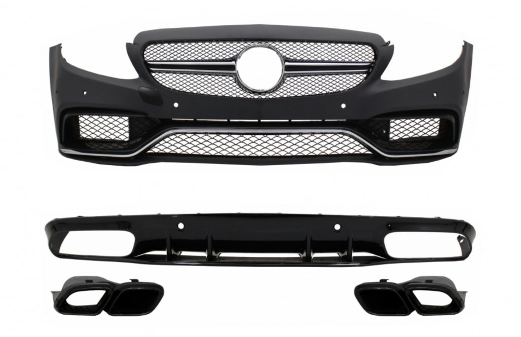 Front Bumper Suitable for Mercedes C-Class C205 A205 Cabriolet (2014-2019) 