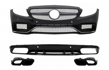 Front Bumper Suitable for Mercedes C-Class C205 A205 Cabriolet (2014-2019) 