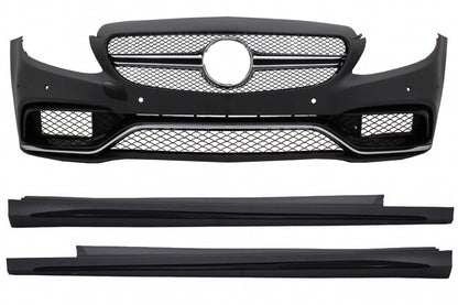 Front Bumper Suitable for Mercedes C-Class W205 S205 (2014-2018) C63 Design 