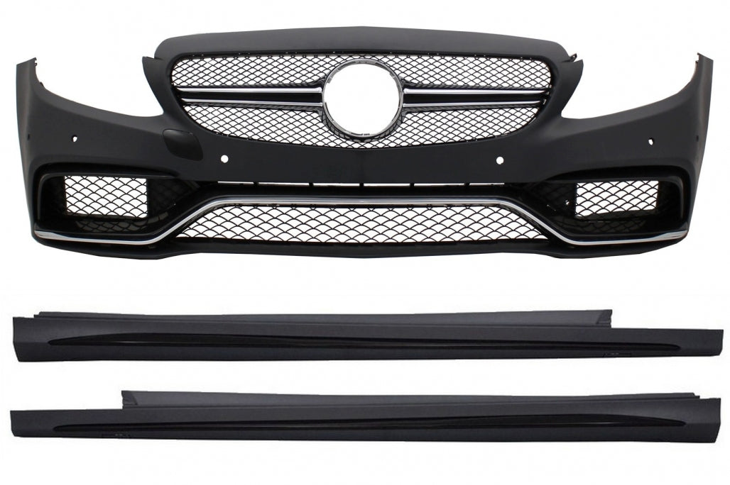 Front Bumper Suitable for Mercedes C-Class W205 S205 (2014-2018) C63 Design 