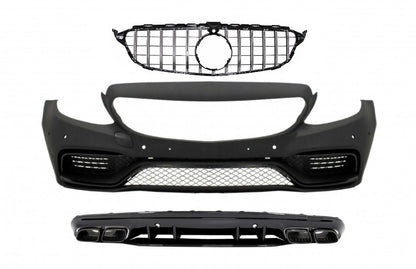 Paraurti anteriore adatto per Mercedes Classe C W205 S205 (2014-2018)