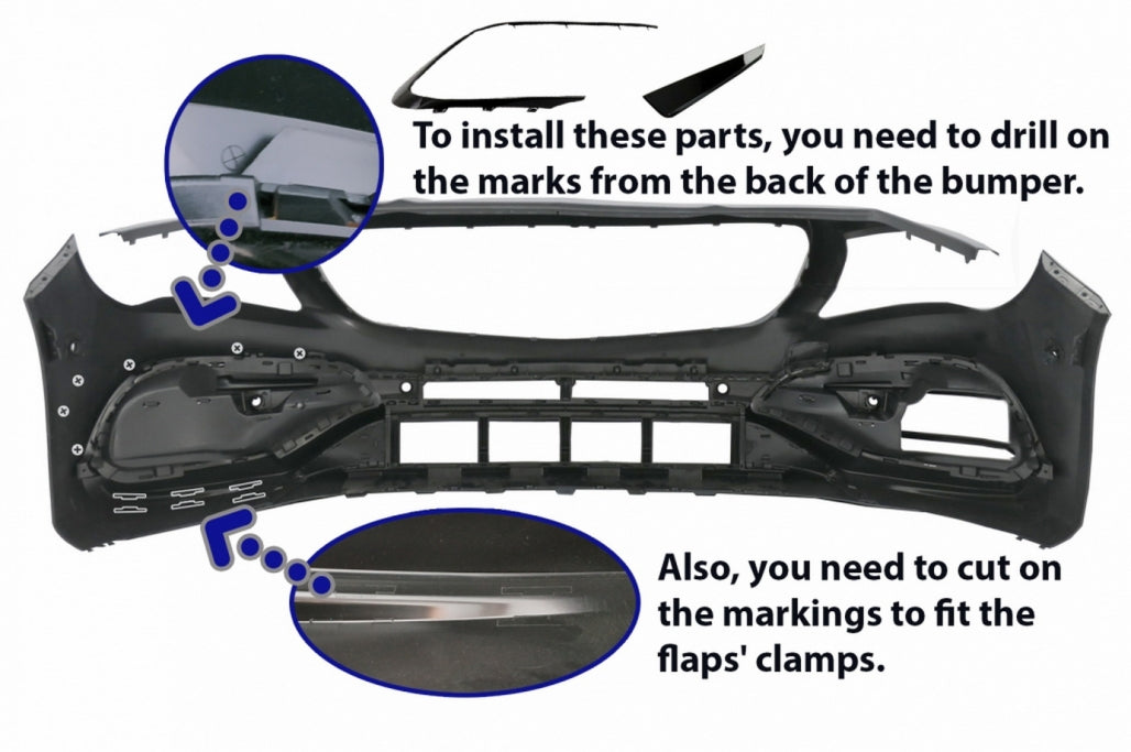 FBMBW117AMGParaurti anteriore adatto per Mercedes W117 X117 CLA (2013-2018) CLA45 Design