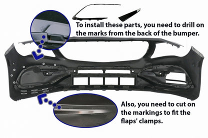 FBMBW117AMGParaurti anteriore adatto per Mercedes W117 X117 CLA (2013-2018) CLA45 Design