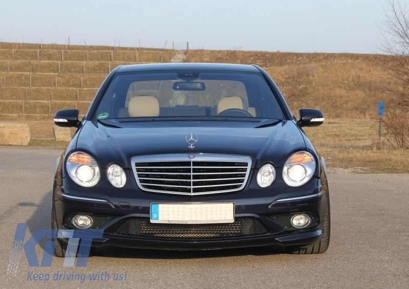 Front bumper suitable for Mercedes W211 E-Class (2006-2009) and grille 
