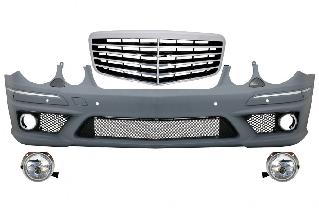 Paraurti anteriore adatto per Mercedes W211 Classe E (2002-2009) e griglia