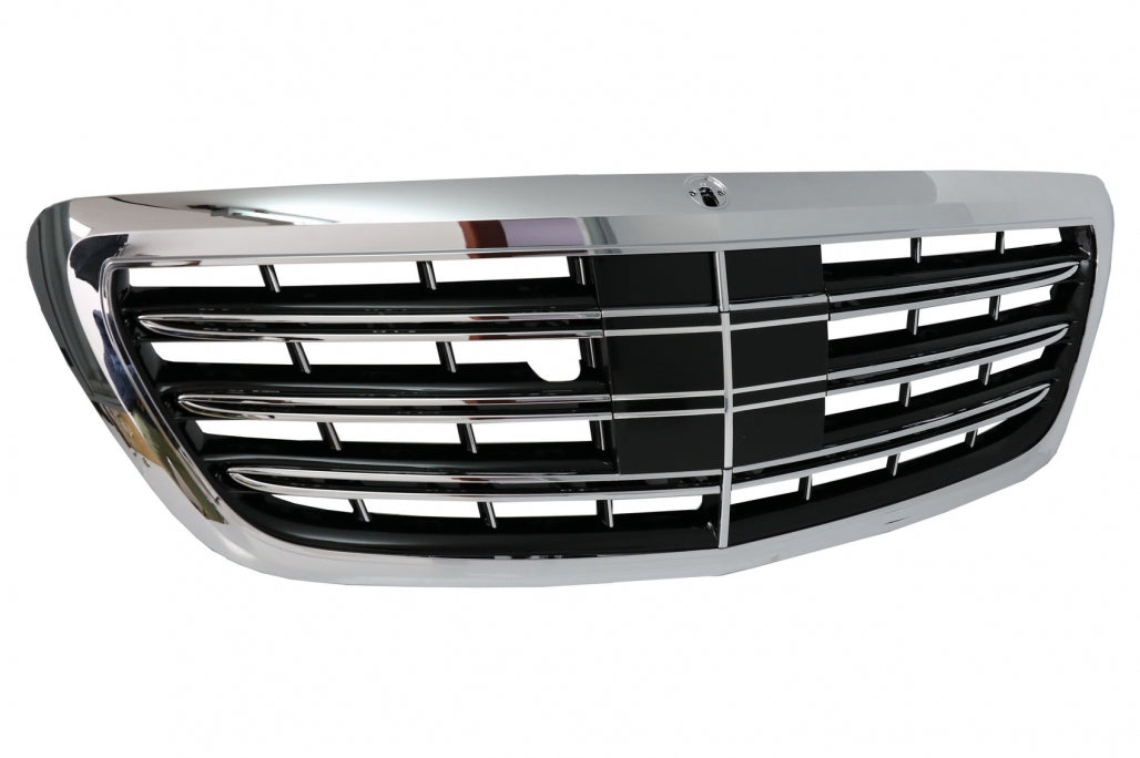 Front bumper suitable for Mercedes W222 S-Class (2013-06.2017) with grille