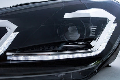 Paraurti anteriore adatto per VW Golf 6 VI (2008-2013) con fari a LED Luci di svolta sequenziali dinamiche scorrevoli R20 Look